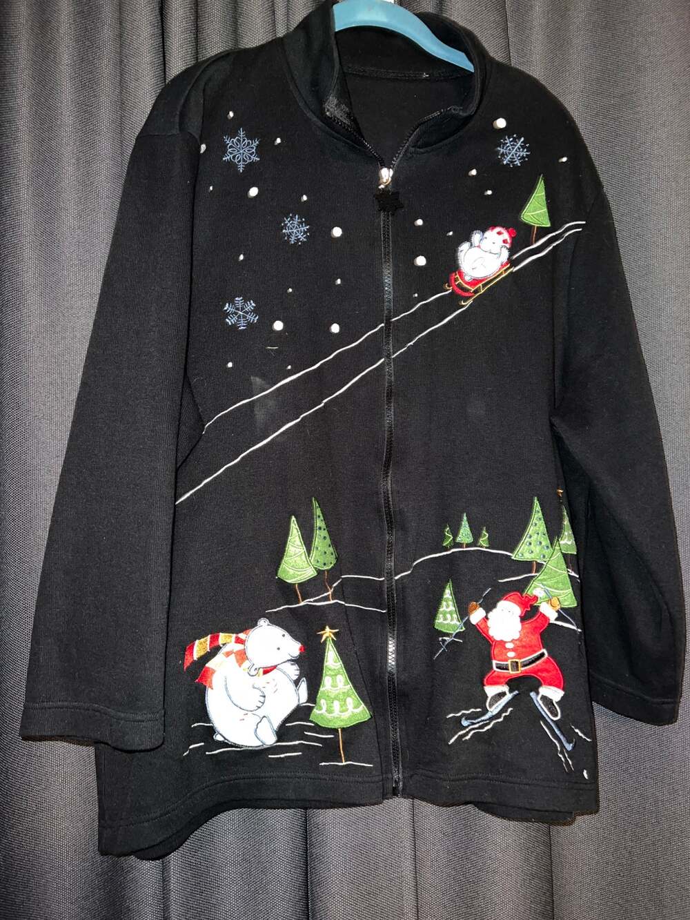 Ugly Christmas Sweater Cardigan Xmas Size XL